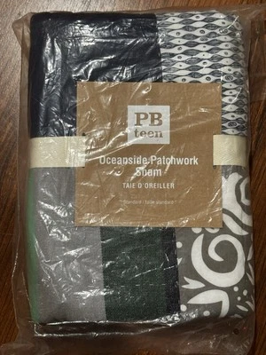 Pottery Barn Teen Oceanside Patchwork Sham Estándar Acolchado Nuevo En Embalaje Foto 1 de 4