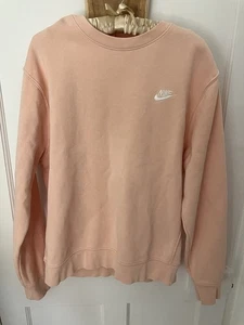 Nike Women’s Peach Logo Sweatshirt Size Medium - Picture 1 of 6
