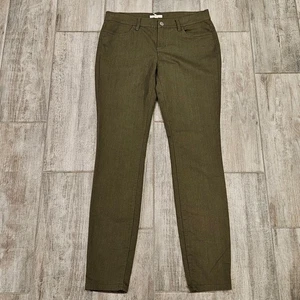 Eileen Fisher Jeans Women Size 8 SURPLUS GREEN STRETCH DENIM SLIM Skinny Organic - Picture 1 of 13