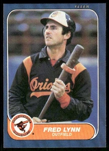 1986 Fleer Fred Lynn #278 Baltimore Orioles B - Picture 1 of 2