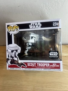 Funko Pop Star Wars Scout Trooper w/ Speeder Bike Smuggler. #234-R45-369 - Picture 1 of 4