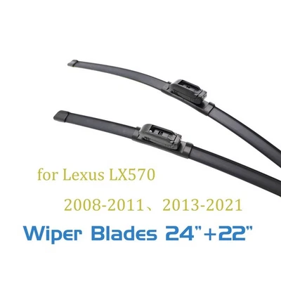 2, limpiaparabrisas 24 22 para Lexus LX570 2008-2011、2013-2021 gancho en J delantero Foto 1 de 4