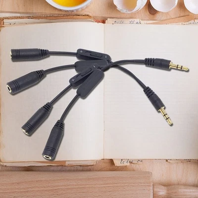  Splitter Microfono Per Cuffie Sdoppiatore Audio Adattatore Auricolare - Immagine 1 di 4