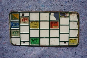 1971 PRORATE License Plate Pro rate - 8 States - WA OR CA AZ NM IA TX - Bild 1 von 3