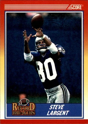 Steve Largent 1990 Score #592 Seattle Seahawks FREE SHIPPING AutographDen - Image 1 of 2