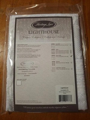 Heritage Lace LIGHTHOUSE White Swag Pair - Image 1 of 4