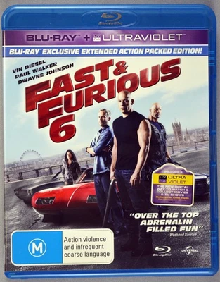 FAST & FURIOUS 6 Vin DIESEL Paul WALKER Thriller ACTION 2013 Aus BLU-RAY - Image 1 of 3