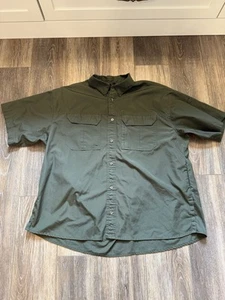 Cabela’s Safari Hemd Herren Größe 2XL olivgrün versteckte Taschen Knopfleiste Outdoor - Bild 1 von 15