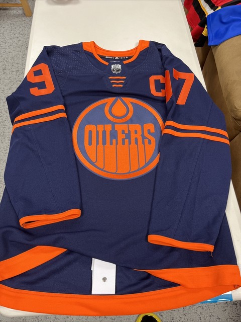 Edmonton Oilers Long sleeve Throwback Arch Logo Blue Shirt by Gear  Clearance!