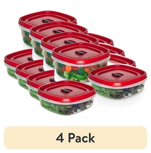 (4 pack) Easy Find Vented Lid Food Storage Containers, 6-Piece Set - Picture 1 of 4