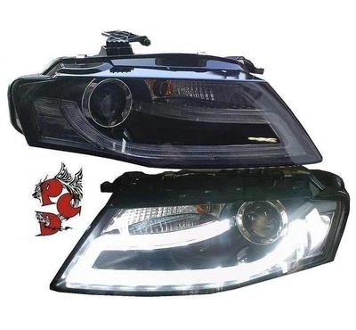 LIGHTBAR TAGFAHRLICHT SCHEINWERFER FÜR AUDI A4 B8 8K 08-11 SCHWARZ FACELIFT-OPT - Bild 1 von 4