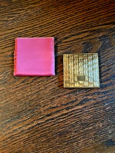 Vintage Shields Gold Tone Compact with Fabric Cover. - Picture 1 of 4