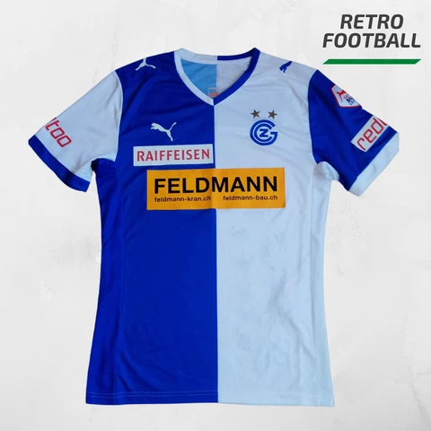 GRASSHOPPERS SWITZERLAND 2014/2015 HOME FOOTBALL SHIRT PUMA SIGNED Zurich Cover