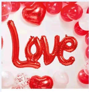 Love Foil Balloons No Helium Needed 53 X 77cm - Picture 1 of 1
