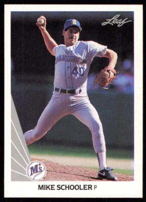 1990 Leaf Mike Schooler Seattle Mariners #258 - Image 1 of 2