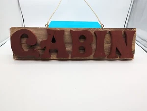 CEDAR CABIN WOOD SIGN Rustic Plaque Home Decor~cedar block letters ii973 - Picture 1 of 4