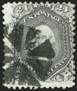 Classic U.S. #78b 24c Gray 1862 Segmented Pinwheel Cancel - Picture 1 of 1