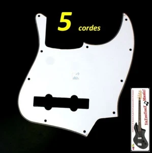 Nuevo Pickguard Jazz Bass Blanco De 5 Cuerdas 3P Para Guitarra Jbass - Imagen 1 de 4