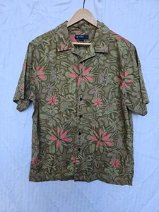 Hawaiihemd Cremieux grün geblümt L 100% Baumwolle  - Bild 1 von 5