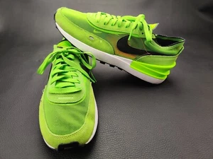 Nike Waffle One Shoes "Electric Green" Black DA7995-300 Men's Sz 9 Athletic Shoe - Picture 1 of 7