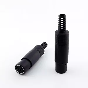 Adaptador conector conector hembra mini DIN mini-DIN de 7 pines con mango de plástico - Imagen 1 de 7