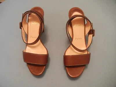 Christian Louboutin Sandalia de Cuero Plataforma Bomba 85 Zapatos, Talla (5 EE. UU., 35 UE) Foto 1 de 4