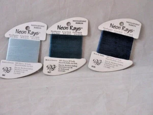 Rainbow Gallery Neon Rays NEW Lot of 3 Assorted Colors 10 yds each F199 - Picture 1 of 1