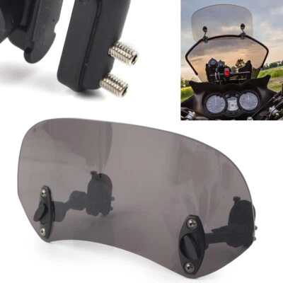 Windshield Clip On Extension Spoiler Wind Deflector Adjustable Universal Smoke Foto 1 de 4