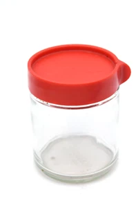 Red Tab Lid Glasslock Round Jar Container Korea Storage Cylinder Organize Tea - Picture 1 of 4