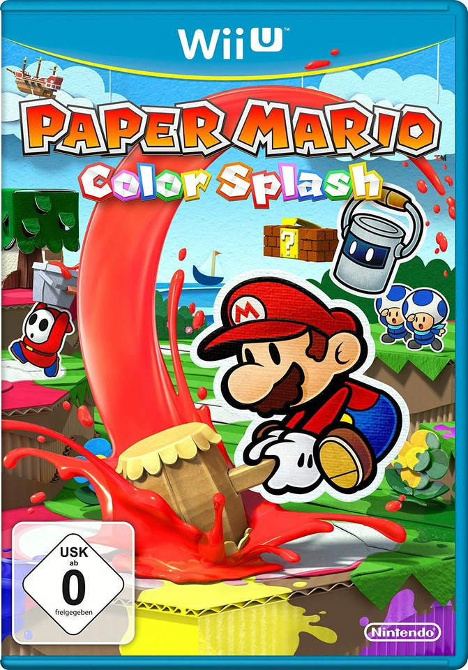 Paper Mario: Color Splash – Nintendo Wii U – Disk poliert – OVP - Bild 1 von 1