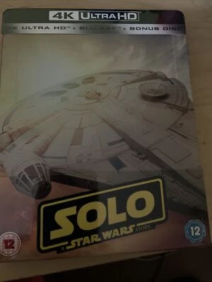 Solo A Star Wars Story Ltd Ed Steelbook 4K UHD Ultra High Definition Movie UK  - Image 1 of 4