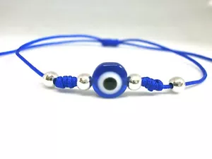 2 Pulseras Amuleto Ojo turco azul en hilo azul -kabbalah suerte protección - Imagen 1 de 3