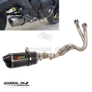 For Kawasaki Ninja 650 Z650 2012-2024 Full Exhaust System Front Pipe 2'' Muffler - Picture 1 of 15