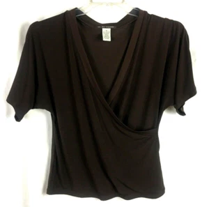 Blusa para mujer For The Republic frente cruzado talla M marrón B24*O - Imagen 1 de 4