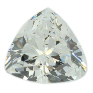 Loose Trillion Cut Clear CZ Stone Single Cubic Zirconia Birthstone Best Quality - Picture 1 of 6