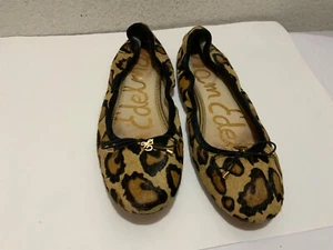 Sam Edelman Felicia Ballerinas Leopardenmuster Kalbshaar Leder flache Schuhe 10 - Bild 1 von 6