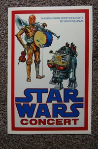 Star Wars The Concert Movie poster Lobby Card R2D2 C3PO - Picture 1 of 1