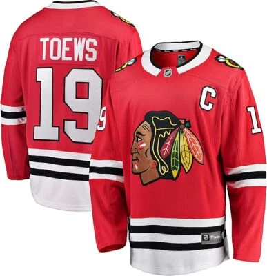 Домашняя футболка Fanatics Jonathan Toews Adidas Chicago Blackhawks НХЛ для взрослых маленькая - Изображение 1 из 2