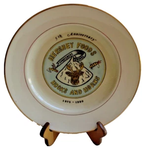 SELTENES 1980 SAMMLERSTÜCK ""HERSHEY FOOD HAKS AND HORNS"" SPORTHERREN PRÄMIENSCHILD - Bild 1 von 4