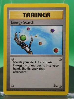 * Energy Search 59/62 Trainer Fossil Set Unlimited Common 1999 Pokemon TCG WotC - Image 1 of 3