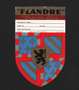 Etiqueta OPC Vintage Flandre French Line 5 1/2" montada sin montar o nunca montada - Imagen 1 de 1