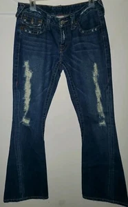 True Religion ERSTAUNLICHE Distressed Flare Jeans 30x34 HTF-Stil $ 329 🙂 - Bild 1 von 10