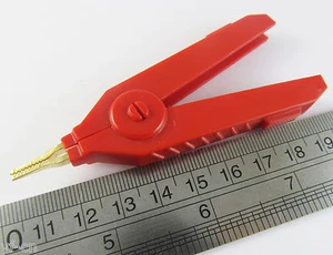 100 Stck. Rot Hochwertige Kupfer Alligator Kelvin Test Clip Klemme Vergoldete Clip - Bild 1 von 6