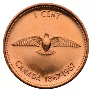 1967 Canada 1 Cent Coin Penny Sealed Uncirculated (one Coin Per Purchase) - Picture 1 of 2