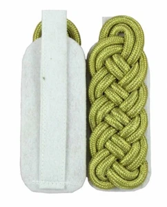 Gold Majorsgeflecht - Schultergeflechte auf weißem Filz - Picture 1 of 1