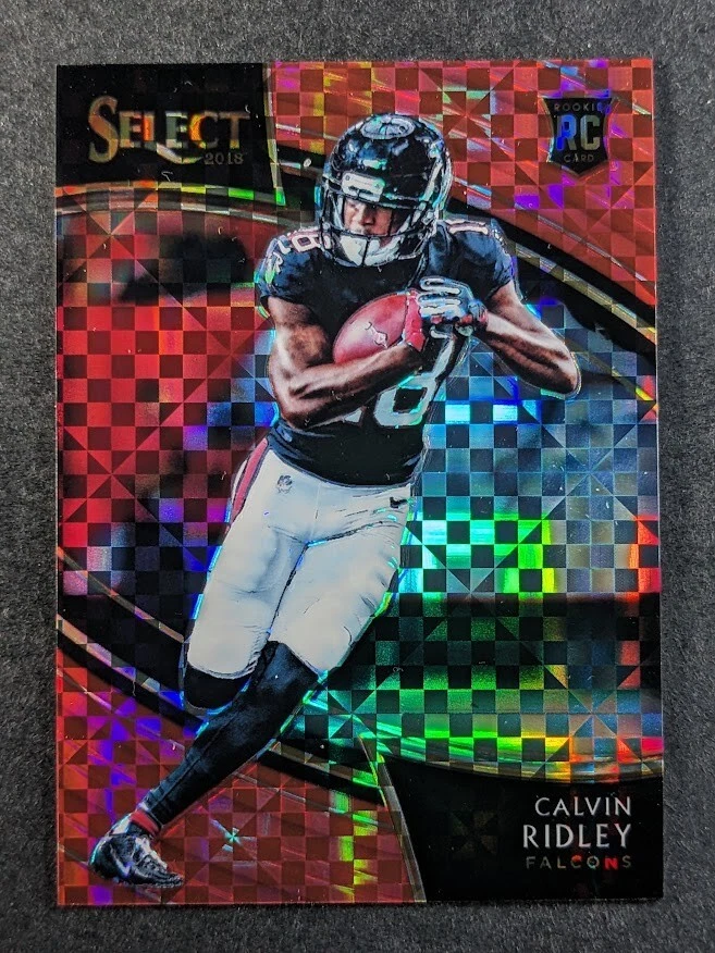 2018 Panini Select CALVIN RIDLEY /49 Rookie RC Red Prizm Atlanta Falcons #209
