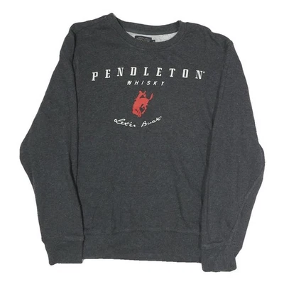 PENDLETON Mens Charcoal Grey Whisky Logo Crew Neck M Cotton Sweatshirt - Image 1 of 4