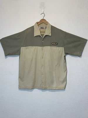 Camisa de Colección Años 90 NO FEAR Parche Manga Corta Bolsillos Abotonados XL Desteñida al Sol Foto 1 de 4