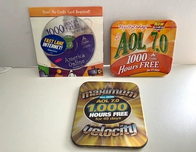 AOL  AMERICA ONLINE CD/Disc Collection : Lot of 3::   *2 Factory Sealed* - Image 1 of 4