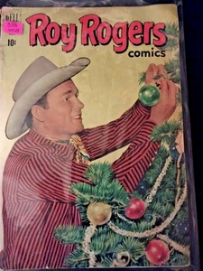 ROY ROGERS COMICS #49 ENERO 1952 DELL FOTO NAVIDAD - Imagen 1 de 4